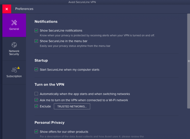 avast error message insecure network